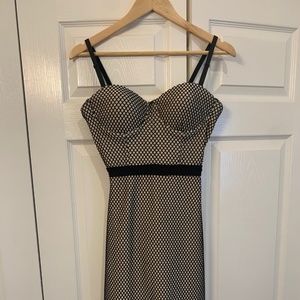 Wow Couture Fishnet Corset Dress, Black, M